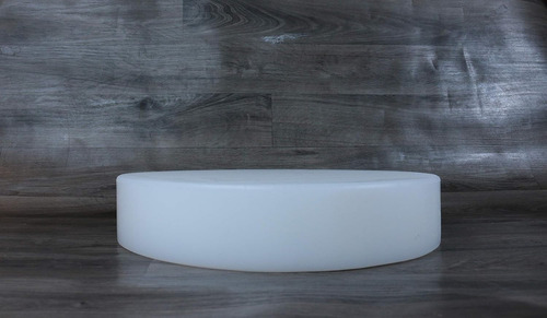 Tabla Taquera Redonda Para Picar Cortar De Plastico 40x10cm Color Blanco