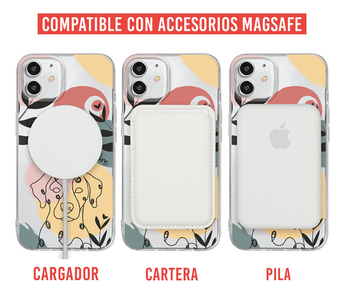 Funda Para iPhone Magsafe Mujer Perro Dálmata Minimal Nombre
