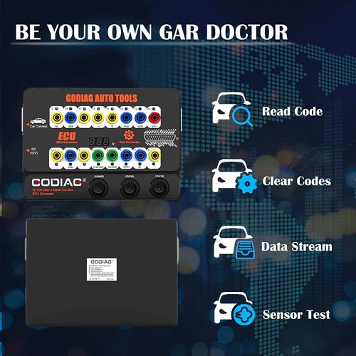 Imagen 2 de 4 de Godiag Gt100 Conector De Ecu Automotriz Obd2 Y Multifuncion