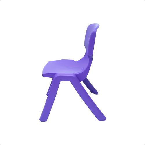 Set X12 Sillas Infantil Niños Plasticas Reforzada Apilable Violeta