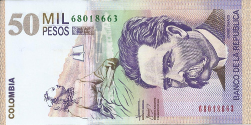 Colombia 50000 Pesos 7 Agosto 2010