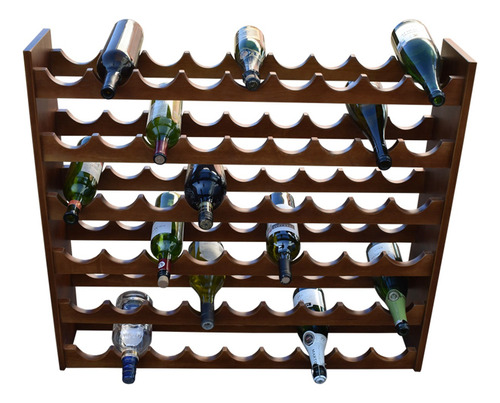 Cava Hogare Moderna Para Vino 54 Botellas 100% De Madera Nogal