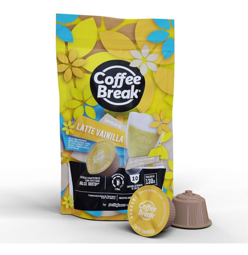 Capsulas Coffee Break Comp Dolce Gusto X10 U Latte Vainilla