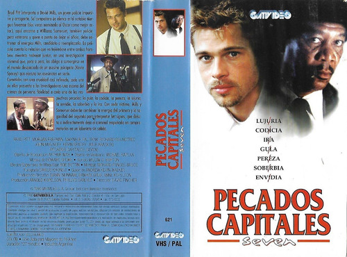 Pecados Capitales Vhs Seven Brad Pitt Morgan Freeman