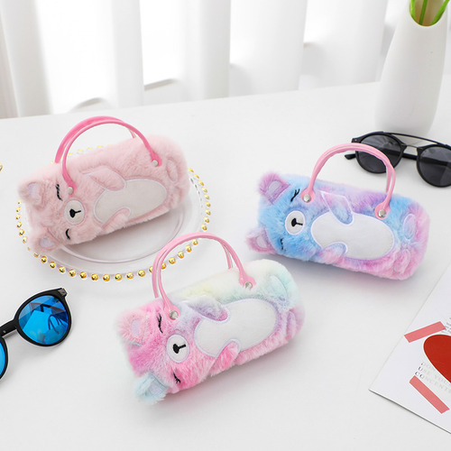 Caja De Gafas Con Forma De Oso De Peluche, Bonita, Portátil,