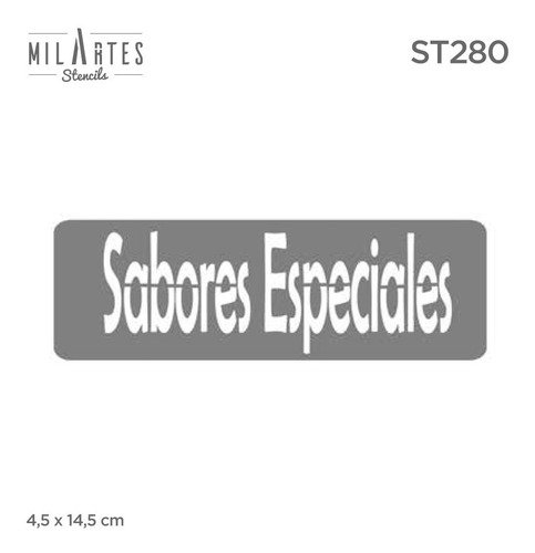 Imagen 1 de 1 de Mil Artes - Stencil Sabores Especiale 4,50 X 14,50cm - St280