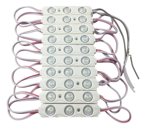 Pack 200 Módulos Led 12v 1.2w 2835 61x14mm 6500k Luz Fría