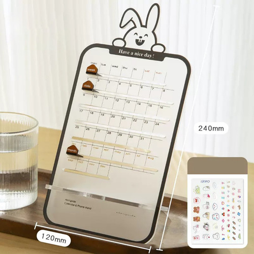 Calendario Mensual De Escritorio, Multifuncional, Bonito Man