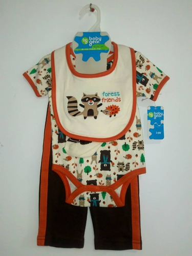 Conjunto De 4 Piezas Para Niño Baby Gear 3 A 6 Meses