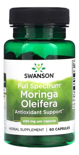 Swanson Moringa Oleifera, 400 Mg 60 Caps, Antioxidante