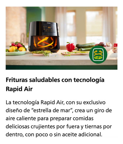 Freidora Digital Xl Philips De 6 Lt Y 7 Programas Hd9270