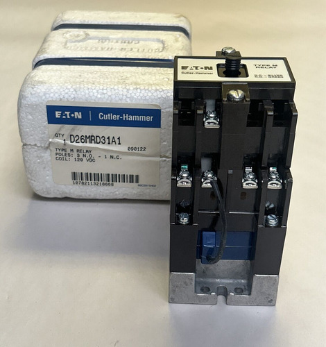 Eaton Cutler-hammer,d26mrd31a1,relay Type M 120v Coi Ccs