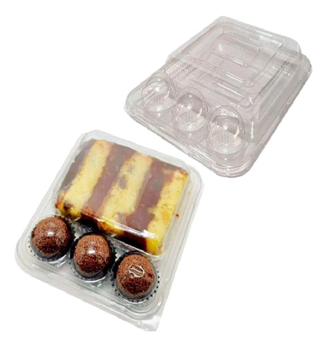 30 Un - Mini Flip Festa Baby Embalagem Pequena P/ Bolo/doces Cor Cristal