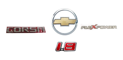 Kit Emblema Corsa Sedan 1.8 Flexpower Com Gravata Mala