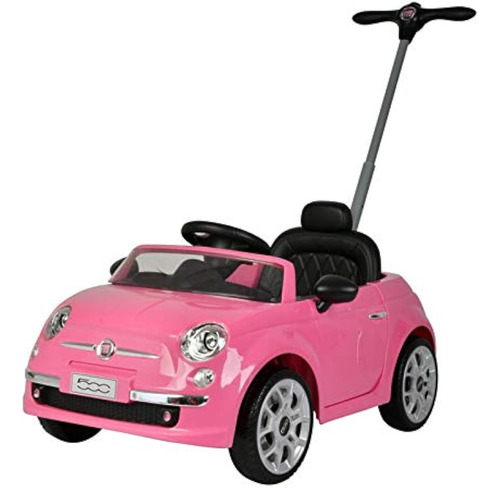 Best Ride On Cars Fiat 500 Push Car, Rosa