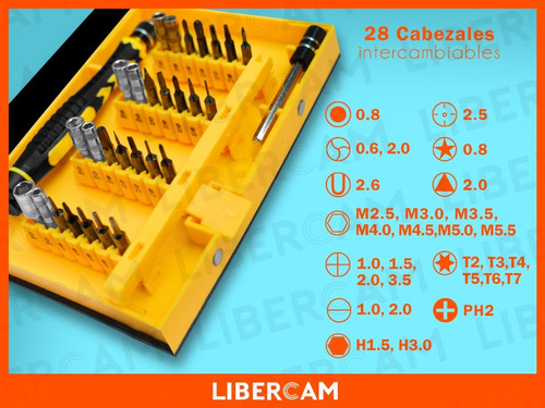 Imagen 5 de 10 de Kit Destornilladores Telefono Celular iPhone Samsung Tablet