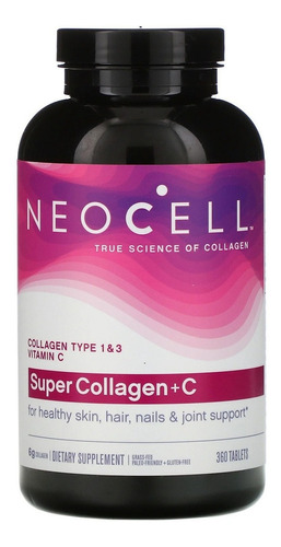 Colágeno Neocell Super collagen + C 360 tabletes 