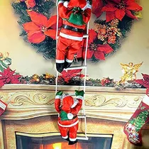 Comprar Climbing Papá Noel Toy Decoración Interior\u002Fexterior Colgante Colgante De Regalo Para El Hogar Con Decoración Navideña De Escalera Para 2 Personas De Papá Noel