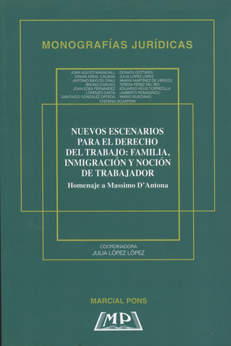 Nuevos Escenarios Para El Derecho Del Trabajo: Familia, Inmigración Y Noción De Trabajador, De Julia López López. Editorial Marcial Pons, Tapa Blanda, Edición 1 En Español, 2001