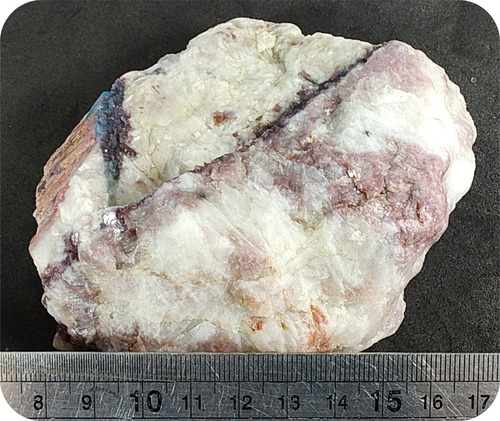 Lb171 Turmalina Paraíba Em Matriz Albita 449g Gramas Cor Roxo Azul E Branco