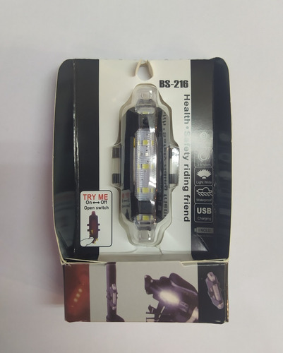 Luz De Bicicleta Led Blanca Recargable Usb