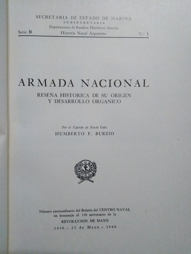 Historia De La Armada Nacional - Humberto F. Burzio