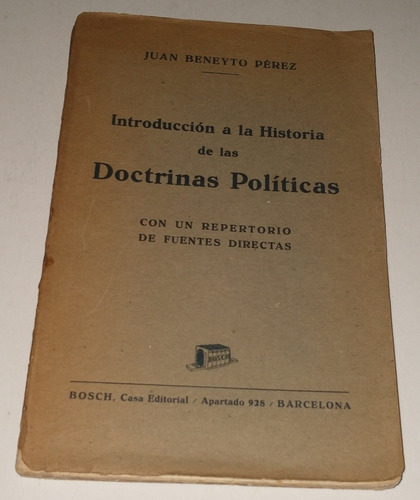 Introduccion A La Historia De Las Doctrinas Políticas-perez 