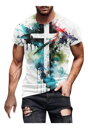Camisetas En V Para Hombre, Cómodas, Con Estampado Cómodo, M