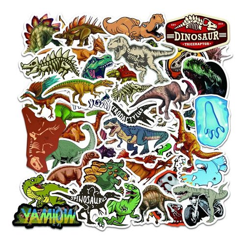 80 Piezas De Pegatinas De Dinosaurio De La Naturaleza A...
