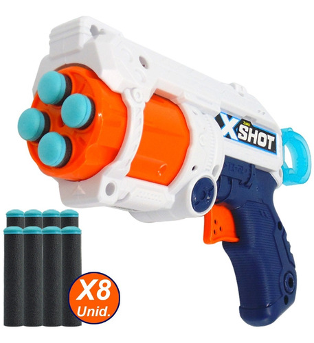 Pistola De Dardos Zuru Xshot Fury 4 4815 20 Mts + 8 Dardos