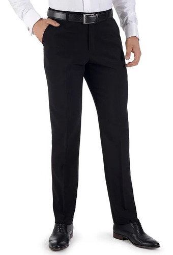 Imagen 1 de 5 de Pantalón Yale Hombre Vestir Liso Sin Pinzas Recto Marquiz