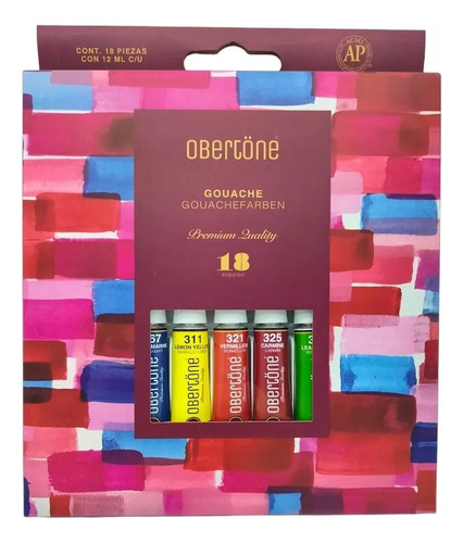 Set Gouache Obertöne Premium Quality (18 Tubos De 12ml)