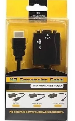 Imagen 2 de 2 de Convertidor Hdmi A Vga