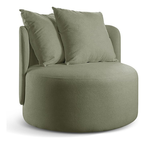 Poltrona Redonda Orgânica Moon Verde Eh
