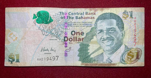 Billete 1 Dólar Bahamas 2008 Pick 71 B