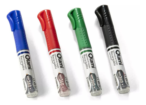 Marcador Pizarra Recargable Tinta Liquida Azul Olami 360 X 1