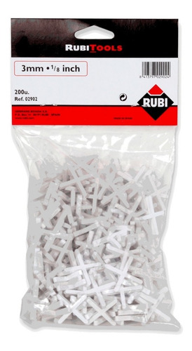 Cruceta Para Juntas Rubi 3 Mm 200 Pzas (2902)