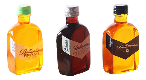 3 Unids/set Mini Whisky Realista Decoración Miniatura Botell