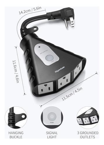 Syantek Enchufe Wifi Exterior, Enchufe Inteligente Exteri...