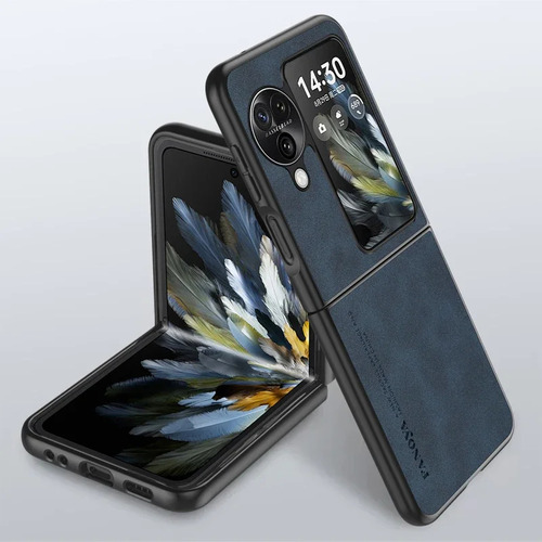 Funda Para Oppo Find N3 Flip Case Uso Rudo De Cuero Pu Lujo Anti-caída Para Mujeres Hombres
