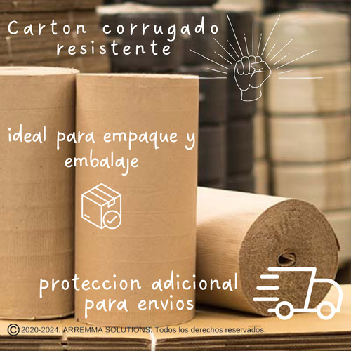 Rollo De Cartón Corrugado 125x3 Para Embalaje