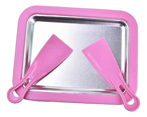 Mini Heladera Con 2 Espátulas Frozen Yogurt Freezer Rosa
