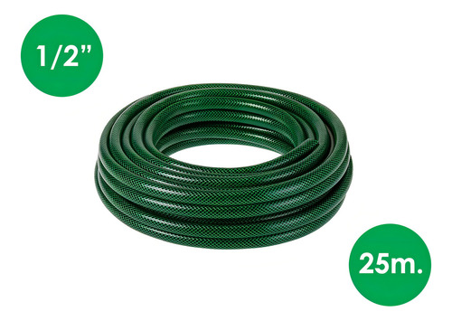 Manguera Riego 1 '' Reforzada Rehau Rausan X25m Color Verde