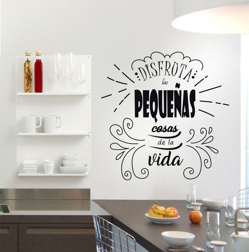 Vinilo Decorativo Pared Disfruta Cosas De La Vida