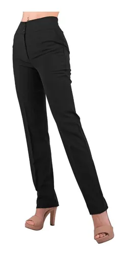 Pantalón Vestir Mujer Stfashion Negro 79304059 Spandex