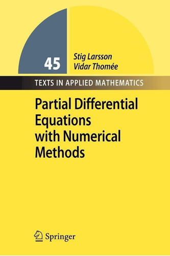 Libro Partial Differential Equations With Numerical Method