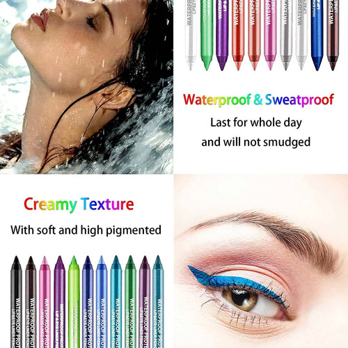 21 Colors Eyeliner Pen Set, Eyeliner Pencil Set, Waterproof