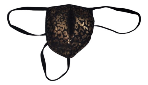 Tanga Para Hombre Engomada Y Eco Cuero