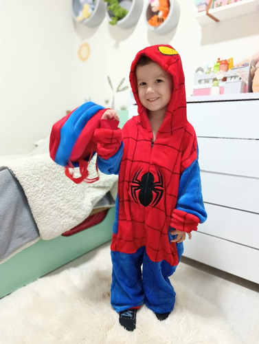 Macacão Infantil Homem Aranha Inverno Vermelho Homem Aranha 6