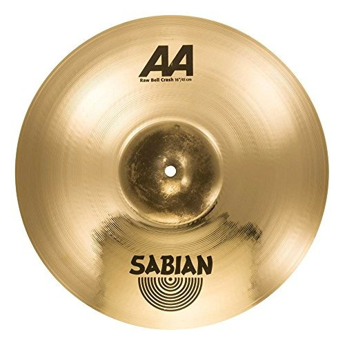 Sabian 2160772b 16 Inch Aa Raw Bell Crash Cymbal Brillian